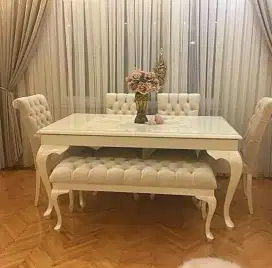 Meja makan sofa belagio jati