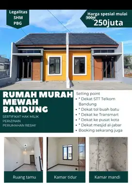 Jual rumah baru murah minimalis modren dekat ciwastra