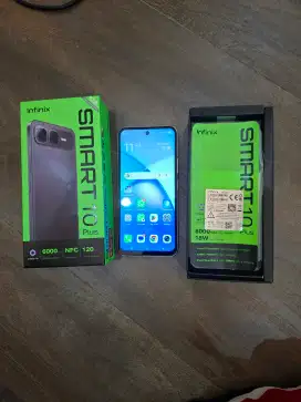 Infinix Smart 10 Plus RAM 16GB (8+8 GB) 128GB - Warna Titanum Silver.