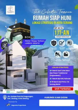 Rumah 2 lantai DP 1 juta All in sampai terima kunci kota serang banten