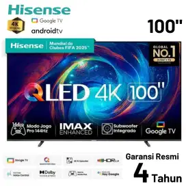 HISENSE QLED 4K 100 Inch Google TV 144 Hz 100Q6N QuantumDot DolbyAtmos
