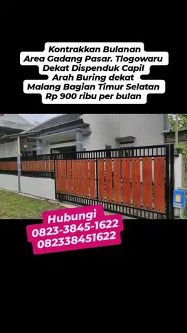 SEWA BULANAN TLOGOWARU DEKAT DISPENDUK CAPIL RSUD