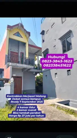 KONTRAKAN 4 KAMAR DEKAT KAMPUS MALANG