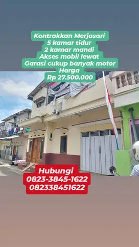 KONTRAK SEWA 5 KAMAR MALANG MERJOSARI