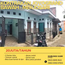 Kontrakan Joyogrand 2 kamar Merjosari akses mobil