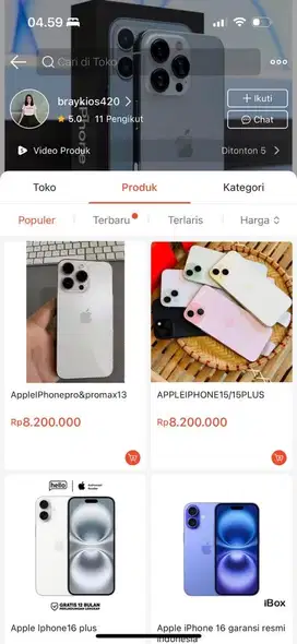 Cek di shoppe kita ya banyak promo