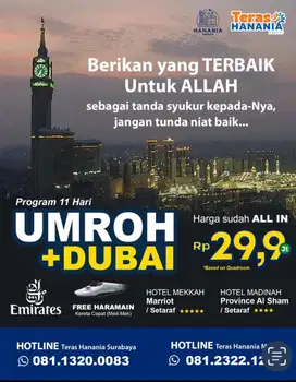 Umroh + Dubai dengan Harga Terjangkau