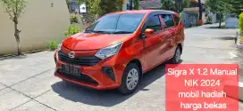 Sigra X 1.2 manual NIK 2024 (mobil hadiah)