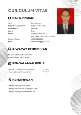 Butuh pekerjaan OB atau jaga vila gpp