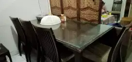1 set meja makan 6 kursi