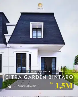 Dijual Rumah di Citra Garden Bintaro Posisi Hook Semi Furnished