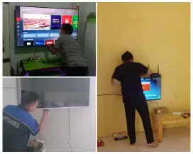 Braket +pasang atau pasang saja jika sudah ada bracket breket  led tv