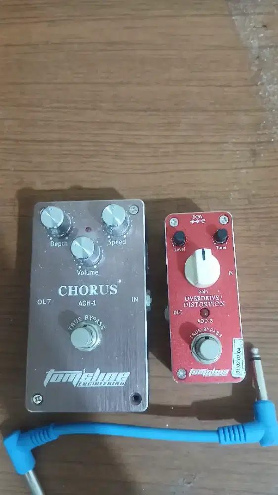 Jual borongan efek gitar tomsline overdrive kondisi mulus