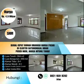 Dijual Cepat Rumah Posisi Hoek Cluster Batununggal Indah Hitung Tanah