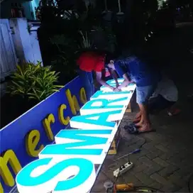Pusat Lettersign LED Huruf Timbul. Neon Box Custom. Billboard Acrylic