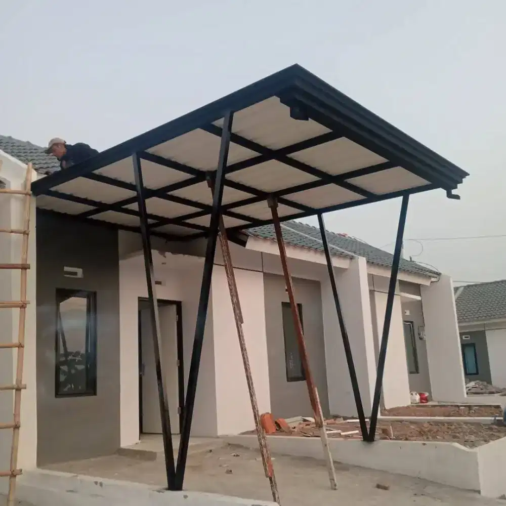 Kanopi minimalis modern termurah baja ringan dan besi