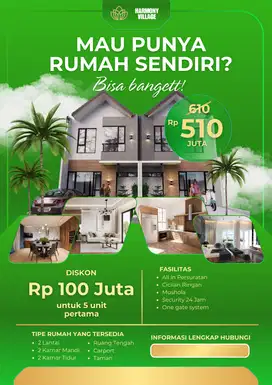 Rumah Impian, Harga Diskon 100 Juta!
