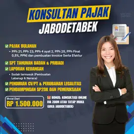 Jasa Konsultan Pajak & Keuangan|Konsultan Perizinan|Pendirian PT, CV