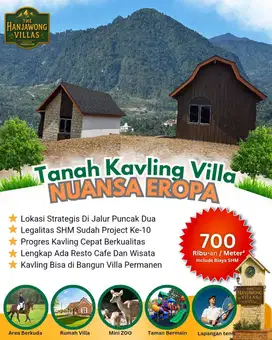 TANAH MURAH  DENGAN LEGALITAS AMAN PEMANDANGAN GUNUNG HANJAWONG BOGOR