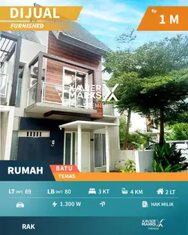 Dijual Rumah Furnish Terawat Siap Huni di Temas Batu Malang