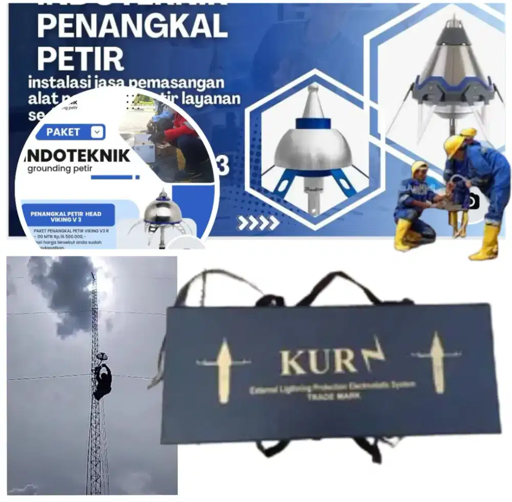 Ahli jasa pasang penangkal petir dan grounding mesin