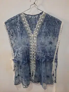 Outer brukat blue