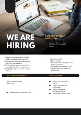 WE ARE HIRING SOCIAL MEDIA OFFICER