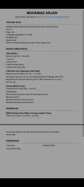 Mencari pekerjaan DI BENGKEL mobil
