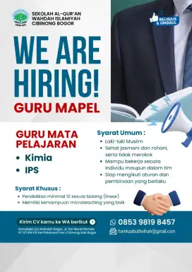 Di butuhkan guru