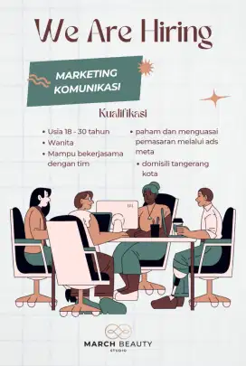 Dicari WANITA untuk markom Salon