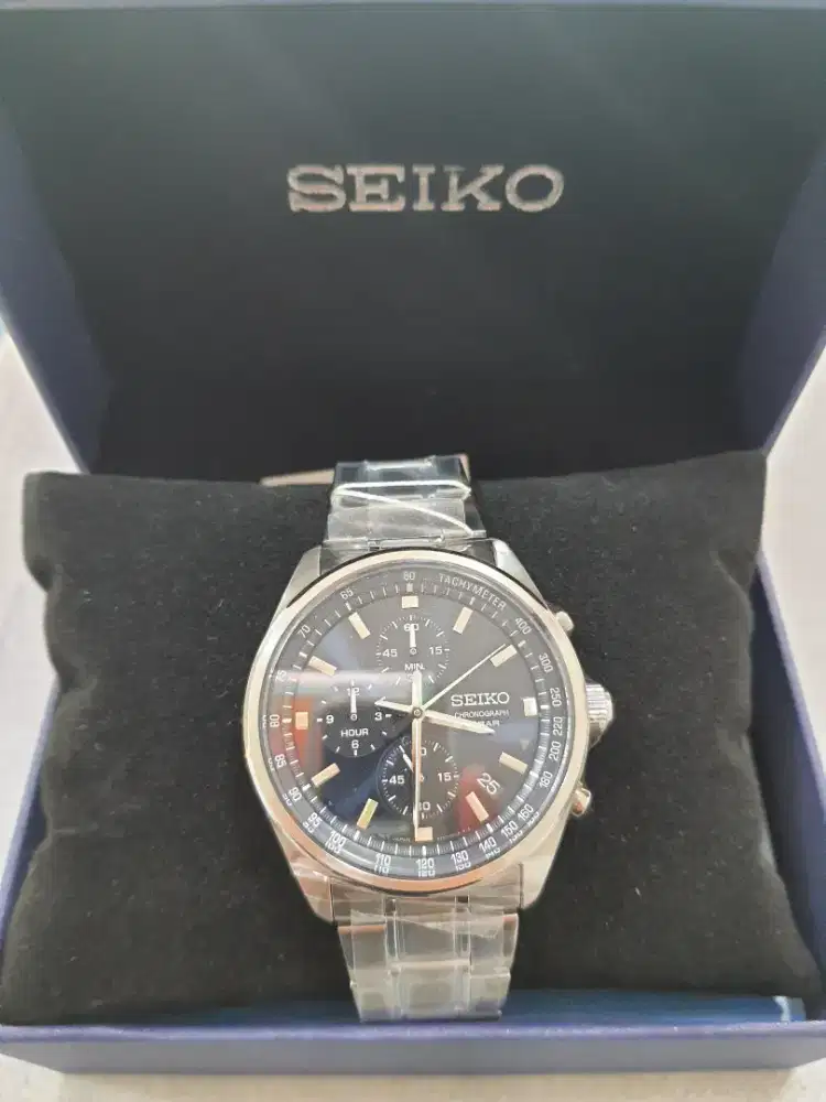 Seiko Chronograph SSB377P1 Original Stainless Steel Baru