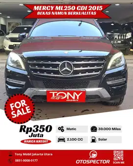 Mercedes Benz ML250 CDI AT 2015 Hitam Diesel
