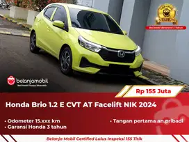 [ GARANSI 5TH ] Honda Brio 1.2 E CVT AT Facelift Kuning 2024/2025