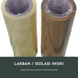 Lakban bening coklat kualitas premium merk inoki pontianak