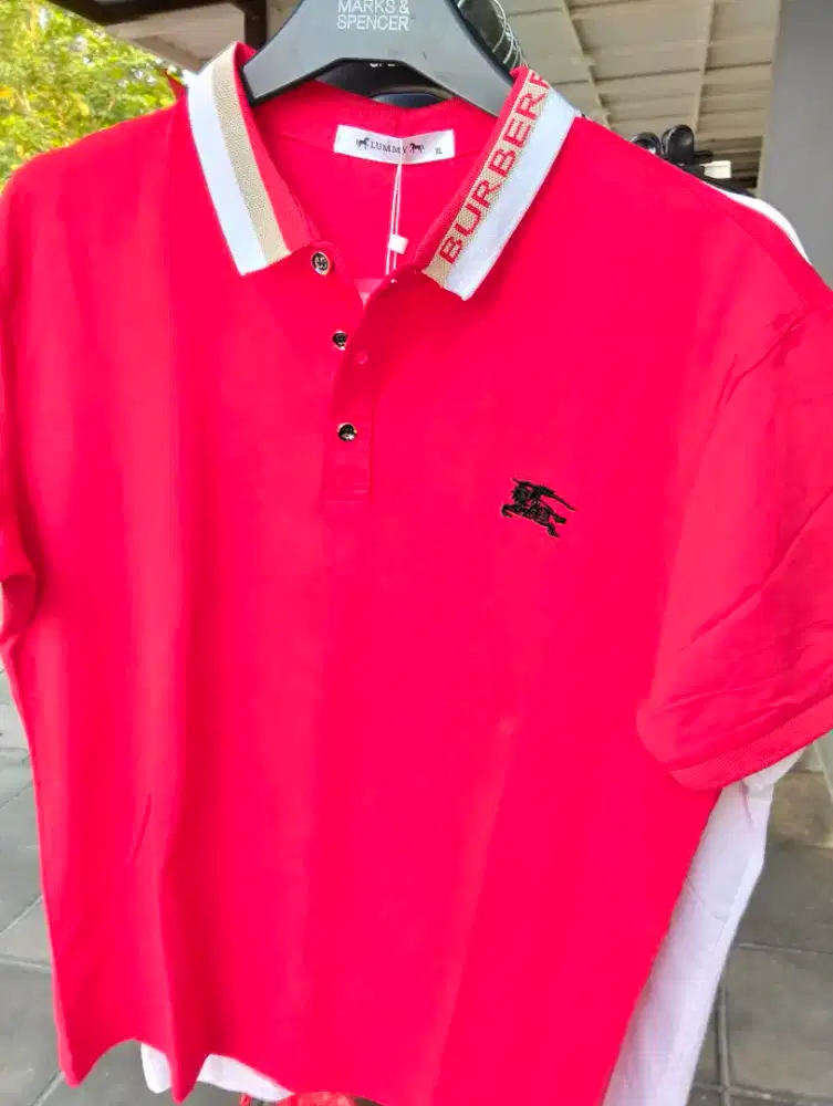 Kaos Polo Shirt Man Merah