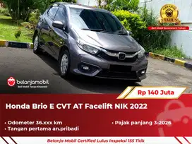 [ GARANSI 5TH ] Honda Brio E CVT AT Facelift Abu 2022/2023