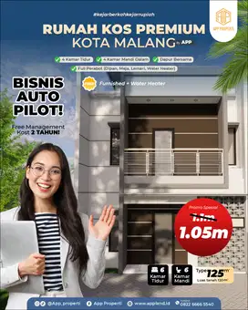 RUMAH KOS EKSKLUSIVE DEPAN KAMPUS UMM MALANG FREE MANAJEMEN KOS