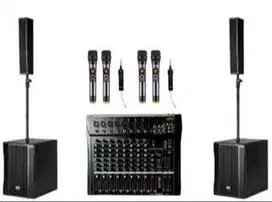 PAKET STAGE Sound System AUBERN LK600 ACTIVE 2.000 W Indoor Siap Pakai