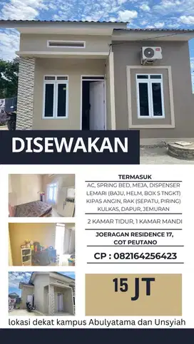 Disewakan Rumah pertahun full furnish
