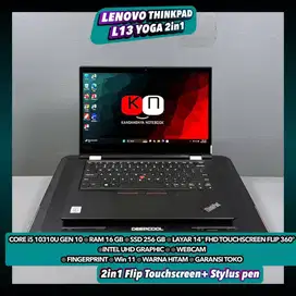 Thinkpad L13 Yoga 2in1 Core i5 Gen10 Ram 16/256GB Layar Fhd Touch