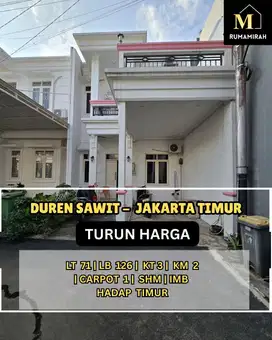 Rumah second siap huni di Duren sawit Klender Jakarta Timur