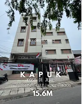 KOST di jual kapuk full terisi 19x17 42 kamar + kios 5