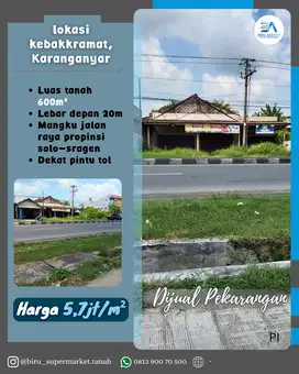 Tanah Pekarangan Dekat Pintu tol
