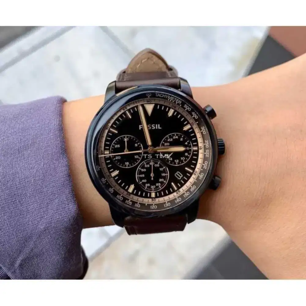 Fossil Goodwin Chronograph Quartz Black Dial Men's Watch- FS5529