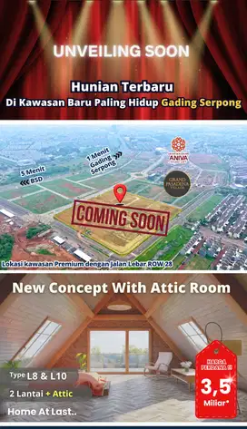 Rumah mewah full attic di Gading serpong Pasadena