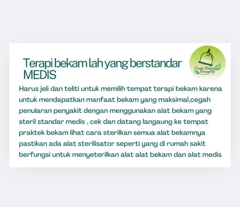 Bekam Jogja medis steril standar kesehatan