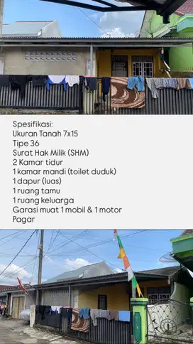 DIJUAL RUMAH PRUMNAS NIKAN LUBUKLINGGAU