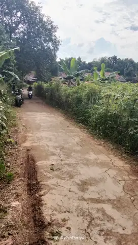 Dijual tanah kosong strategis pinggir jalan desa Parung Bogor