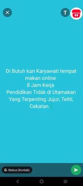 Lowongan kerja Tempat Makan Online