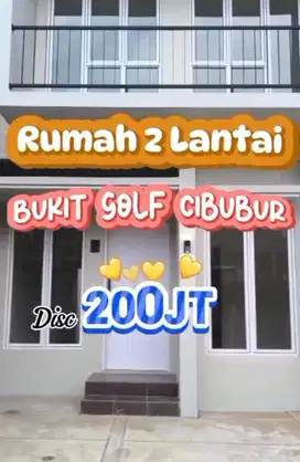 Rumah Asri Murah TURUN HARGA, 2 Lantai di Bukit Golf Cibubur Riverside